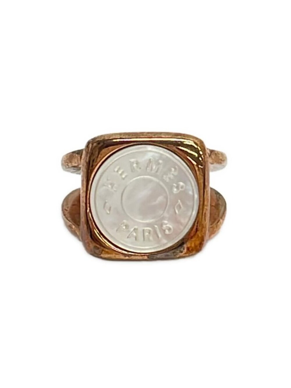 Hermes Ring 51 Corozo Pink Gold White